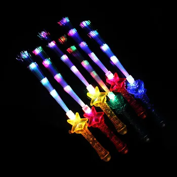 1Pcs 41cm Led Brilhar Vara a Espada de Luz-a Varinha de Fibra Óptica Luminosa Stick Para a Festa de Noite de Concerto do Clube de Abastecimento