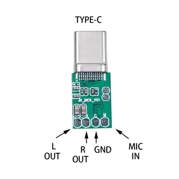 Tipo-C 16-bit Digital o Fone de ouvido Adaptador sem perda de Qualidade de Som Dac Decodificação Placa de Som Amplificador de Diy para o Dispositivo Inteligente