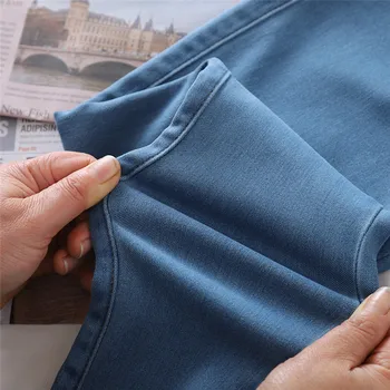 2020 primavera 4 Cores Disponíveis do Lado do Zíper do Jeans Mulheres de Outono cintura alta Magro Lápis de jeans, calças calças de Brim das Mulheres