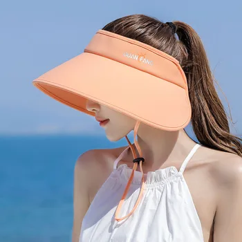 Nova fêmea han edição vazio chapéu de palha de viagem chapéu de sol de sombreamento de moda de chapéu chapéu de sol juntos