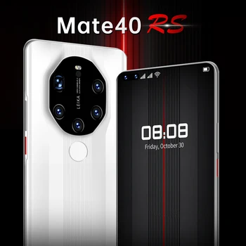 2021 mais Recentes 7.3 Polegadas Mate40 RS Smartphone de Desbloqueio através do Rosto Dual SIM Deca Núcleo 6800mAh Celular 512G com GPS 5G de Rede Telemóvel