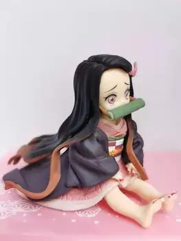 Anime Demon Slayer Figura Rengoku Nezuko Pvc Figuras De Ação Explodindo Sangue Ver Modelo Da Estátua Da Coleção Toy