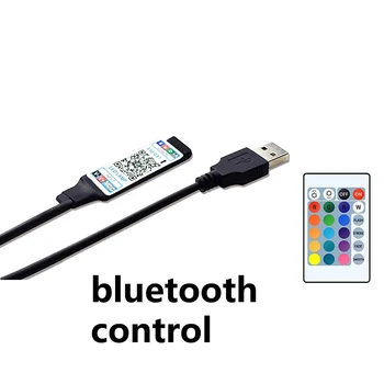 LED Controlador Remoto de Controle Bluetooth Para 5V 5050 2835 Tiras do Diodo emissor de Luz de Fita Noite Infravermelho 24Key Controlador