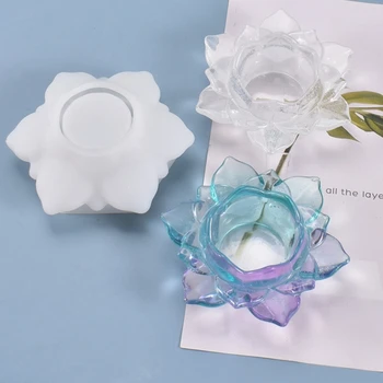 DIY Artesanato Cristal de Resina Epóxi Molde de Flor de Armazenamento de Caixa de Fundição com Moldes de Silicone