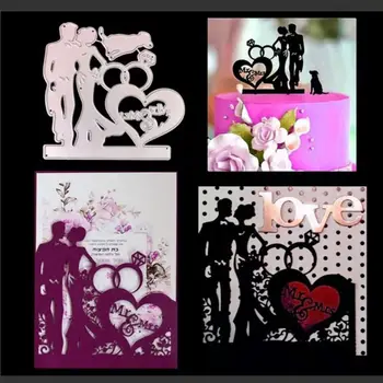 Casamento de cartão de saudação backgroundMetal cortantes para DIY Scrapbooking Álbum de Cartões de Papel Artesanato Decorativo em Relevo Die Cuts