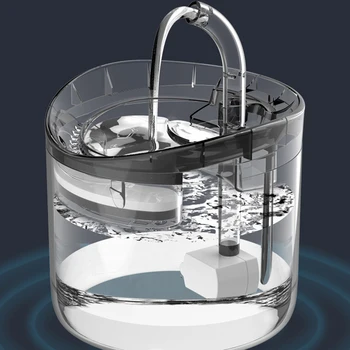 Automático Gato Fonte de Água com Torneira Cão Dispenser de Água Transparente Bebedouros para Gatos de Estimação Beber Tigela