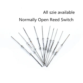 10pcs N/S Normal Abrir Reed switch Interruptor Magnético 2*14mm Normalmente Aberto Indução Magnética mudar