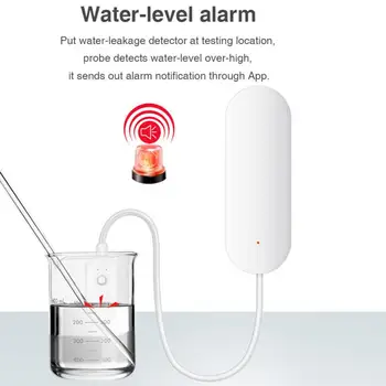 Tuya Smart wi-Fi Vazamento de Água Sensor de Vazamento de Água, Detector de Intrusão de Proteção de Segurança do APLICATIVO de Alarme Empurre o Suporte Alexa Inicial do Google