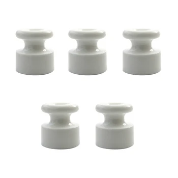 5PCS Isolador de Porcelana para Torcido Arame de Fixação, de Cerâmica Isoladores Elétricos Cabo de Tecido Ogernizer