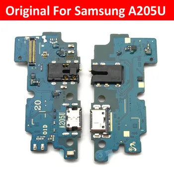 Original Porta USB de Carregamento do Carregador do Conselho Flex Cabo Para Samsung Galaxy A20 A205U Dock Conector de Microfone