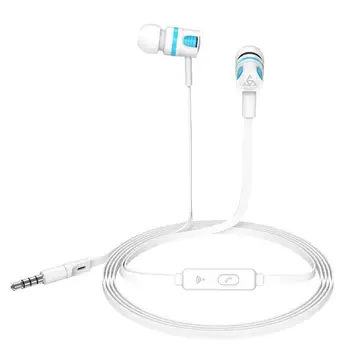Portátil Em-ear Fone de ouvido Fone de ouvido Fone de ouvido Estéreo de Fones de ouvido Com Microfone de 3,5 mm Jack Aux com Fio Para o Iphone, Samsung, Huawei Xiaomi Redmi