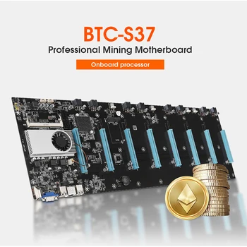 Mineração placa-Mãe Conjunto de Combinação 8 GPU Mineiro Bitcoin Criptografia Ethereum BTC Com 8 gb de RAM, SSD mSATA, Cabo de Alimentação de Mineração de Peritos do Conselho