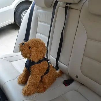 Ajustável De Veículos Do Cão De Estimação Assento Cinto De Segurança Com Arnês De Levar Coleira De Retenção