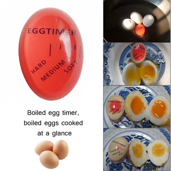 Reuseable Criativo Egg Timer Mudança Da Cor Do Temporizador De Resina Gostoso Macio Ovos Cozidos Temporizadores Observador De Cozinha Utensílios De Cozinha