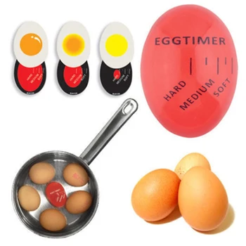 Reuseable Criativo Egg Timer Mudança Da Cor Do Temporizador De Resina Gostoso Macio Ovos Cozidos Temporizadores Observador De Cozinha Utensílios De Cozinha