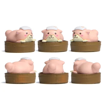 1 Pcs Bonito Simulação Animal Mini Gordura Cachorro De Shiba Na Banheira Estatueta Em Miniatura Modelo De Decoração De Casa De Figura De Ação Brinquedos Presentes