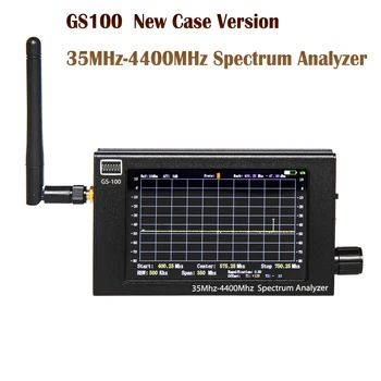 Gs100 35mhz-4400mhz Tft Lcd Display Tela de Mão Analisador de Espectro Carcaça de Alumínio Multifuncional Ferramenta Utilitário