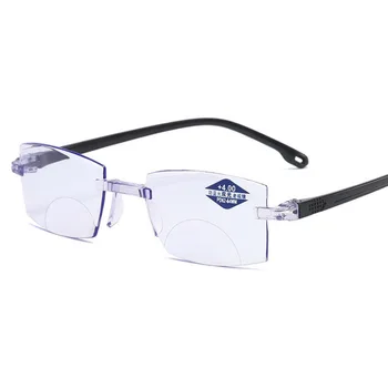 Ultraleve sem aro Óculos de Leitura Anti Luz Azul, a Radiação Computador Presbiopia Leitores spectacleso Leitor de Óculos