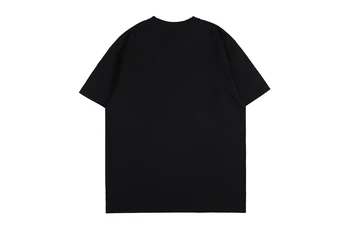 NAGRI, T-Shirts Para os Homens Casual O-pescoço Streetwear Verão de Manga Curta Carta Gráfico Impresso de Hip Hop Black T-Shirt