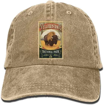 O Parque Nacional De Yellowstone Unisex De Jeans, Boné Ajustável Chapéus
