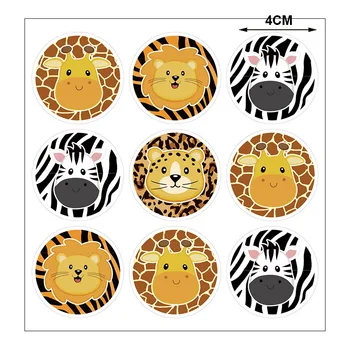 12Pcs Leopard Papel Kraft, Sacos dos Doces Animal Safari Favor de Partido Saco a Tema de Animais Selvagens de Presente de Empacotamento dos Doces Selva de Aniversário