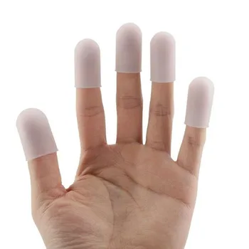 5pcs Dedos Capa de Dedo, Protetor Anti-derrapante Dedo Berços Isolamento do Não-deslizamento do Dedo de Proteção de Cobre CHURRASCO Ferramenta de Cozinha