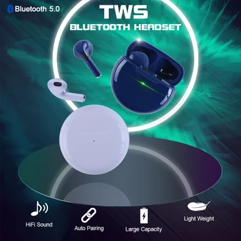 KNUPATH PRO 6 sem Fio Bluetooth 5.0 Fone de ouvido TWS Earbuds Auscultadores Desportivos com CAIXA-carregador Para xiaomi samsung todos smartphone