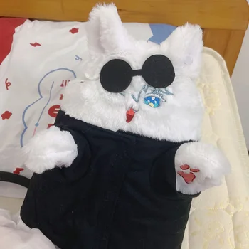 Anime japonês Jujutsu Kaisen Geto Suguru Gojo Satoru Bonito Gato de Pelúcia Boneca Brinquedo de Pelúcia Alterar Terno de Vestir Roupas de Boneca 20cm