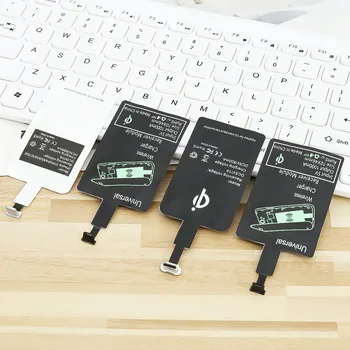 1PC Universal Android Qi para Carregamento sem Fio Receptor Micro USB Carregador sem Fios Receber Patch Para MicroUSB Telefones Para Iphone