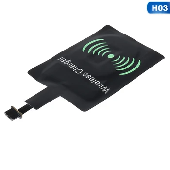 1PC Universal Android Qi para Carregamento sem Fio Receptor Micro USB Carregador sem Fios Receber Patch Para MicroUSB Telefones Para Iphone