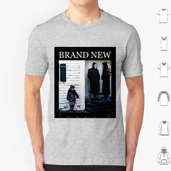 Capa T-Shirt DIY de Algodão Tamanho Grande 6xl Nova Banda de Ficção científica Rock Emo Post Rock Indie Paramore Jimmy Eat World, Blink 182