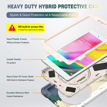 Macio Pesada Armadura Case Para Samsung Galaxy Tab A8 2019 T290/T295 A7 10.4 T500/T505/T507/T505N à prova de Choque Titular Caso de Tablet