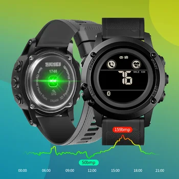 Novos Esportes Smartwatch Mens Inteligentes Homens relógio de Pulso Relógio de frequência Cardíaca 3D Pedômetro Moda Bluetooth Masculino Relógio relojes inteligentes