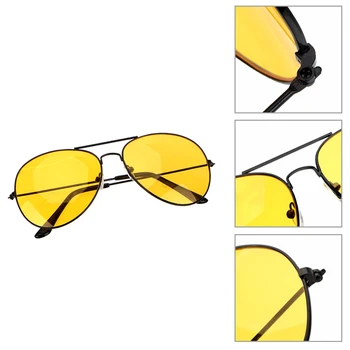 Os Condutores de automóveis de Condução Óculos de Visão Noturna Anti-reflexo Polarizador Óculos de sol de Liga de Cobre Óculos Polarizados Auto Acessórios
