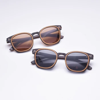 Nova Marca de Design em Madeira Óculos Tridimensionais Quadro Polarizado de Óculos de Sol para Homens e Mulheres Artesanal NCQ007