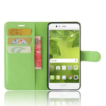 De luxo, capa de Couro Flip para Huawei P10 Mais Casos de Moda Carteira de Ficar para Trás Cobrir Huawei P 10 Mais Saco do Telefone Caso Coque Fundas
