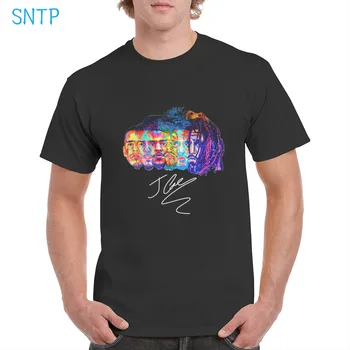 Evolução da J Cole t-shirt de Streetwear Hip Hop J. Cole Face T-Shirt criativo gráficos Topo de Algodão Feminino/Homem