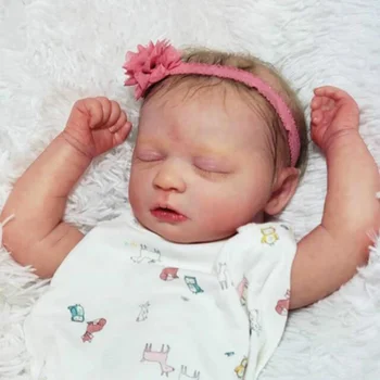 Miaio Reborn Baby Doll 18,5 Polegadas Realistas Bebê Recém-nascido Skya de Vinil sem pintura Inacabada Boneca Peças DIY em Branco Boneca Kit