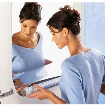 50*100-Espelho De Parede Autocolante Retângulo Auto-Adesivo De Decoração De Quarto De Pau Sobre A Arte De Pvc Impermeável Espelho Para Casa De Banho Adesivo De Parede#G30