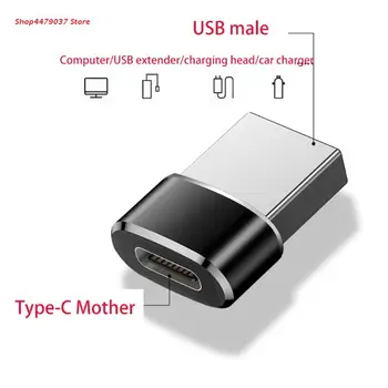 2 PACK USB C 3.1 Tipo C Fêmea USB 3.0 Tipo Um Porta Macho Conversor Adaptador K1AF