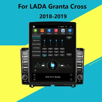 Para o LADA Granta Cruz 2018 2019 2 Din de 9,7 polegadas de Tesla do Carro da tela de player de Multimídia de Auto Navegador GPS WIFI Unidade de Cabeça Com Moldura