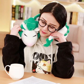 Candice guo do brinquedo do luxuoso dos desenhos animados anime Ghibli Miyazaki Spirited Away white dragon dormir máscara de olho pescoço U estilo travesseiro almofada 1pc