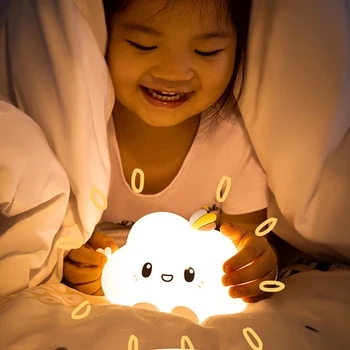 Recarregável USB Crianças da Noite de Luz LED RGB Lâmpada de Cabeceira Com Controlador Remoto de Silicone Macio, Bonito Animais CONDUZIU a Lâmpada da Noite