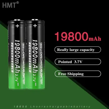 Quente Novo 18650 bateria de 3,7 V 19800mAh recarregável de iões de lítio antes de bateria com carregador para lanterna Led batery litio bateria+Carregador 1pcs