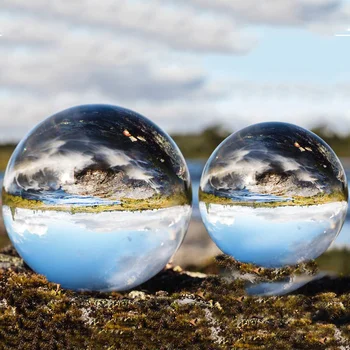 40mm Mágico da Bola de Cristal de Fotografia Rodada de Missangas de Vidro de Quartzo FengShui Esfera para Sorte do arco-íris Foto de Decoração de Bola