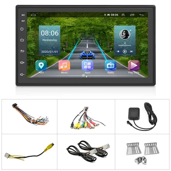 Podofo 1+32GB de 8 núcleos Car Multimedia Player 2 Din com GPS de Navegação Android Wifi Rádio para a Volkswagen, Nissan, Hyundai Toyota Kia