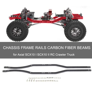 Chassi Quadro de Trilhos de Fibra de Carbono Vigas para o Axial SCX10 eu SCX10 II RC Carro, Rastreador Caminhão de RC Acessórios