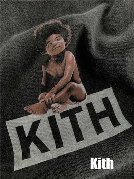 Homens de roupas Vintage Kith Biggie Logo Tee Pronto Para Morrer T-Shirt Homens Mulheres 1:1 de Alta Qualidade E Lavagem de Idade KITH T-shirt