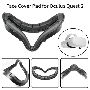 VR Facial Interface de Suporte do Couro do PLUTÔNIO de Espuma de Rosto Capa de Almofada de Substituição para o Oculus Quest 2 Face Almofadas Acessórios à Prova de Suor