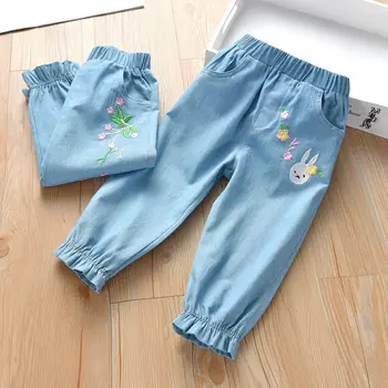 Roupas para crianças meninas, a primavera e o outono calças bebê 2021 crianças novas leggings jeans P4174